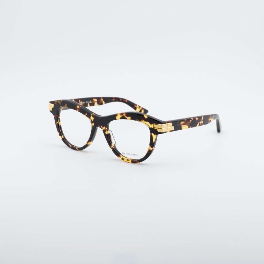 Bottega Veneta BV1105O 002 Eyeglasses Havana 50mm Cat Eye Frame